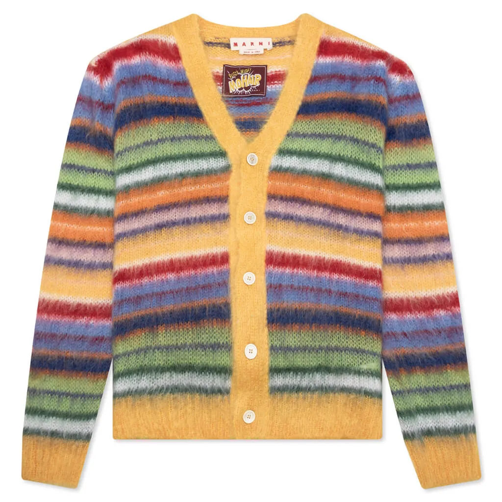 Striped Mohair Cardigan - Multi