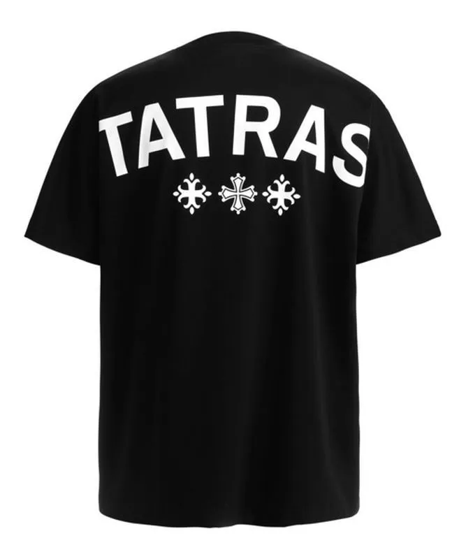 TATRAS  |Crew Neck Pullovers Unisex Cotton Short Sleeves Logo