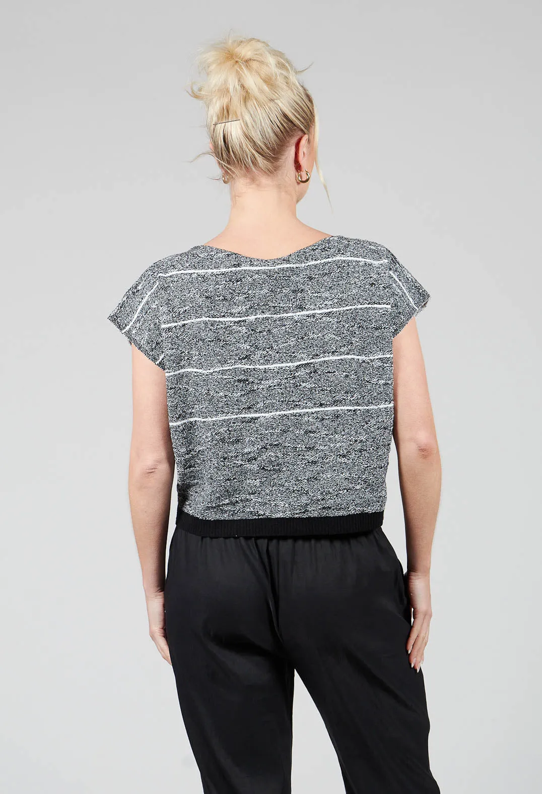 Textured Boxy Jumper in Black