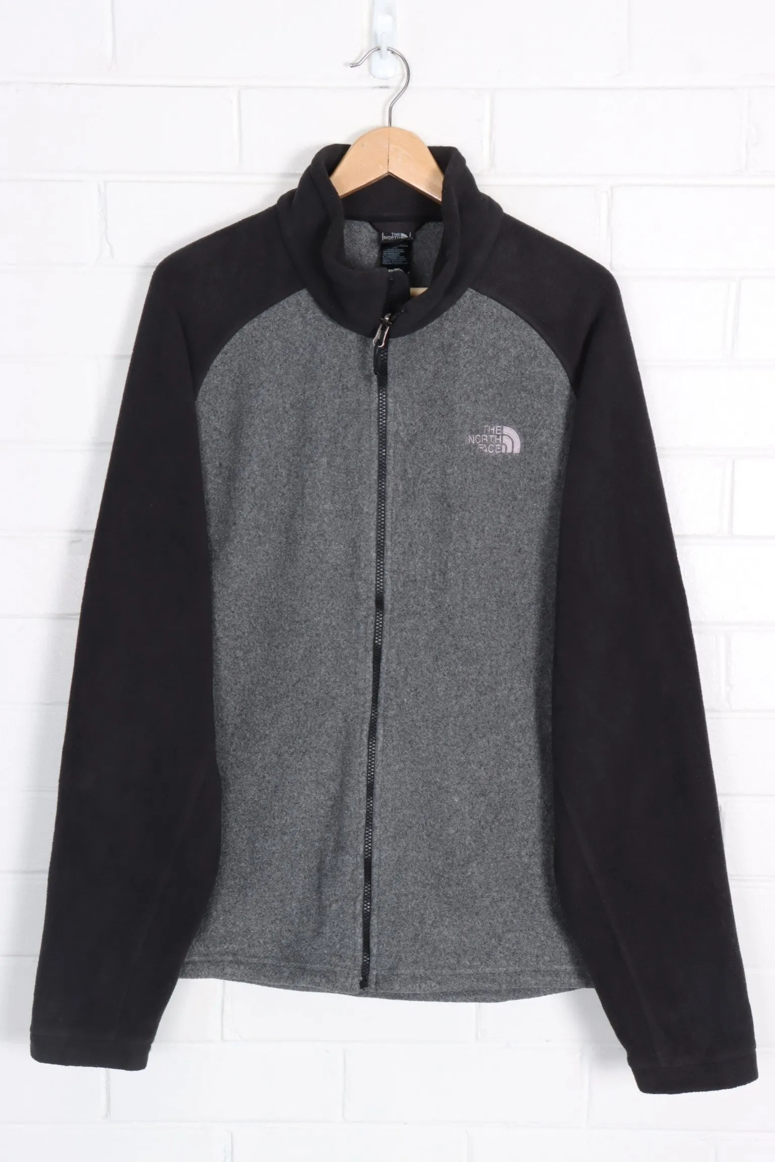 THE NORTH FACE Two Tone Grey Zip Up Fleece (XL)