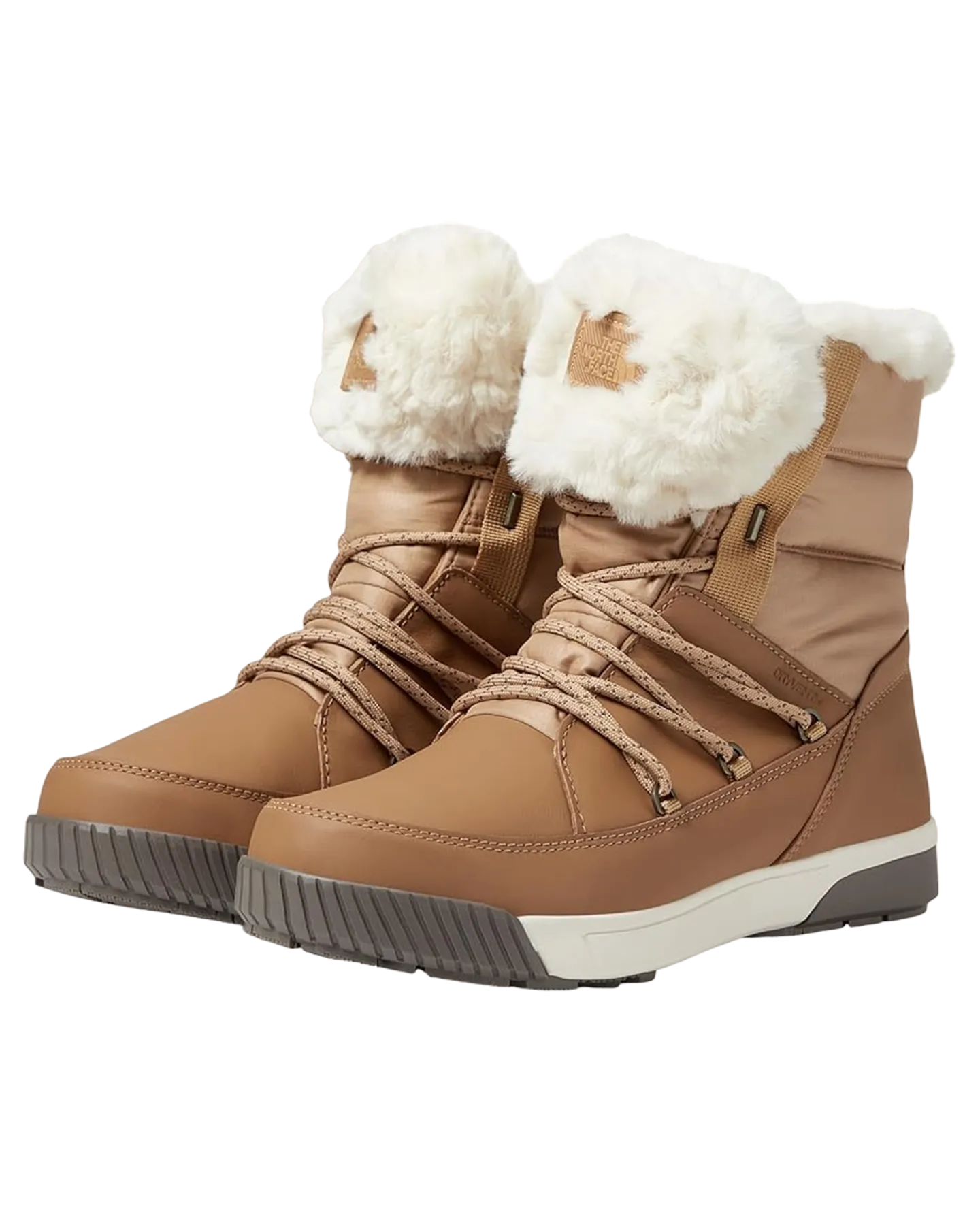 The North Face Women's Sierra Luxe Waterproof Apres Boots - Almond Butter / Falconbrown