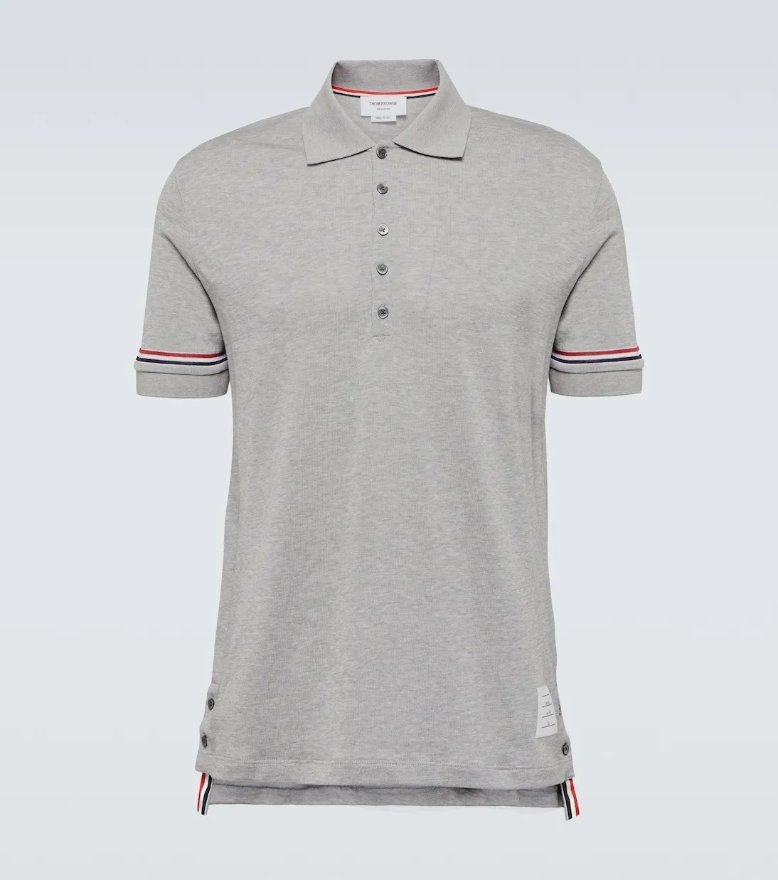 THOM BROWNE  |Pullovers Stripes Plain Cotton Short Sleeves Logo Designers