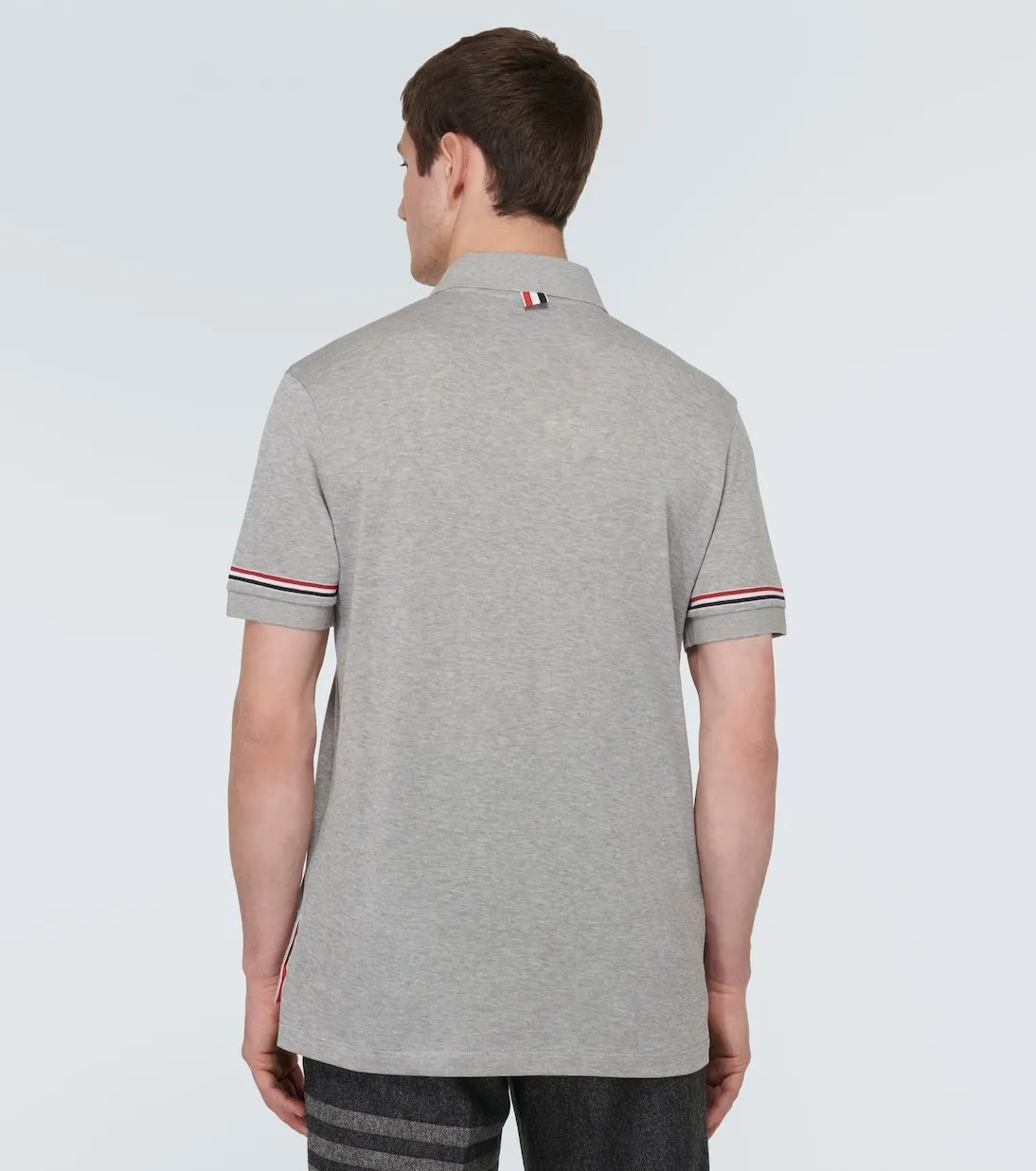 THOM BROWNE  |Pullovers Stripes Plain Cotton Short Sleeves Logo Designers