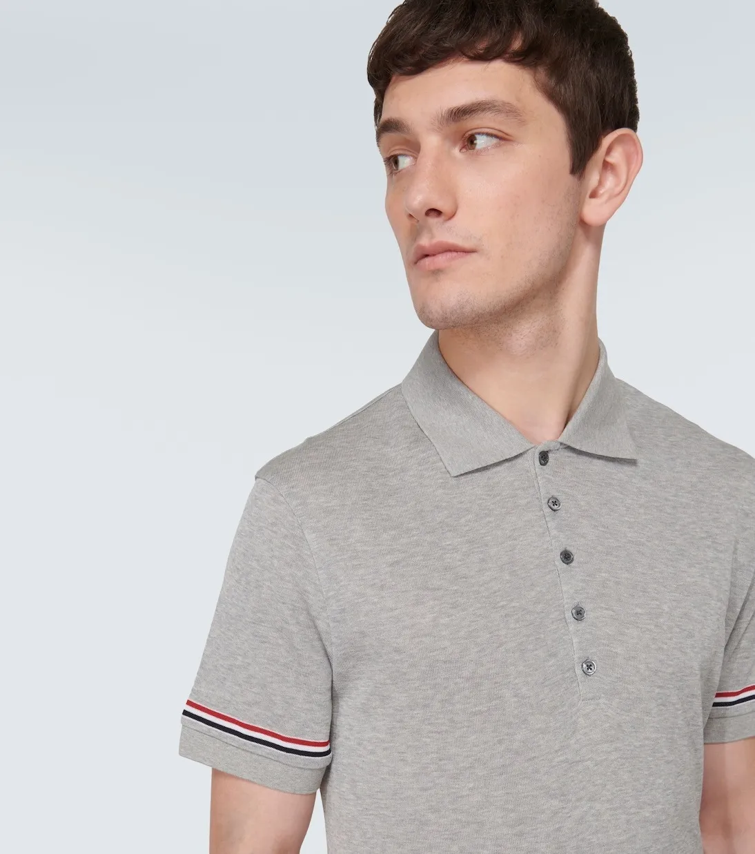 THOM BROWNE  |Pullovers Stripes Plain Cotton Short Sleeves Logo Designers