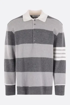 THOM BROWNE  |Pullovers Stripes Wool Long Sleeves Designers Outlet