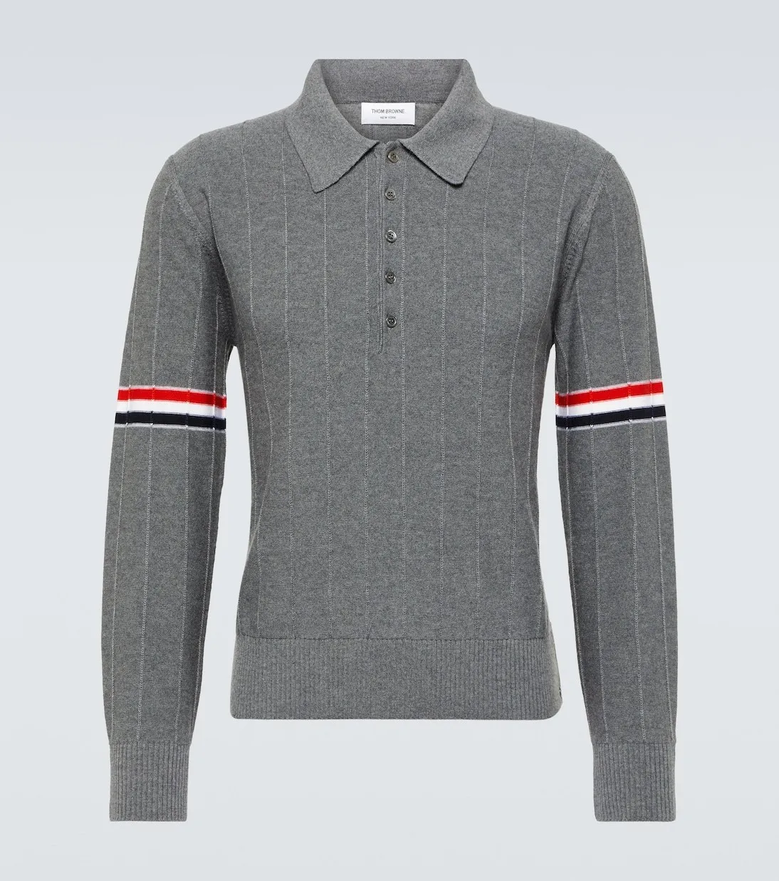 THOM BROWNE  |Pullovers Wool Long Sleeves Plain Logo Designers Sweaters