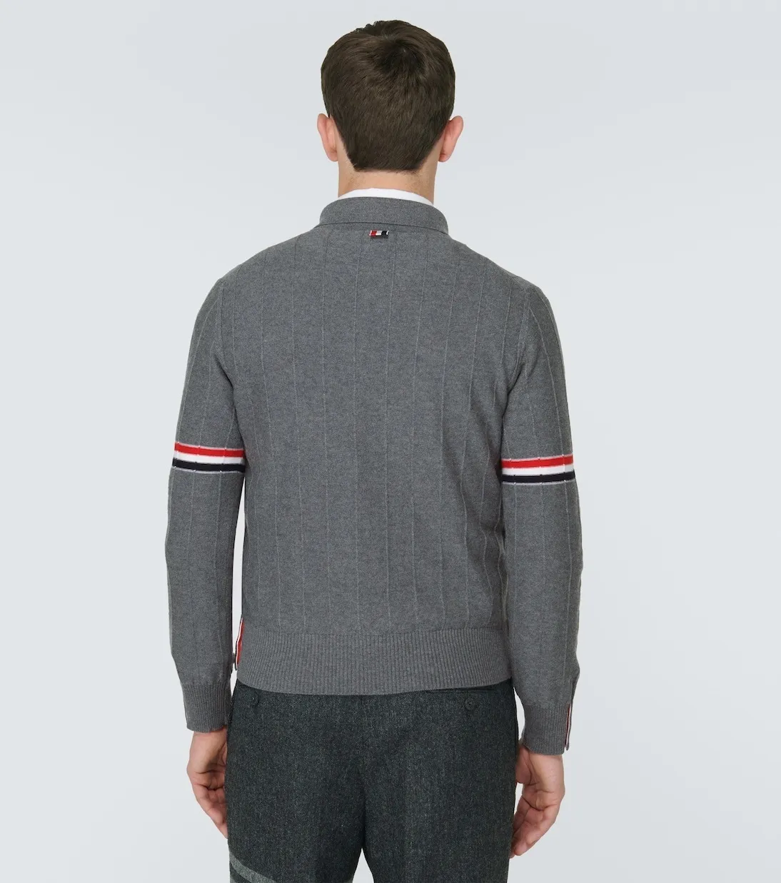 THOM BROWNE  |Pullovers Wool Long Sleeves Plain Logo Designers Sweaters