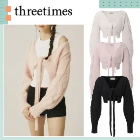 threetimes  |Casual Style Street Style Long Sleeves Plain Elegant Style