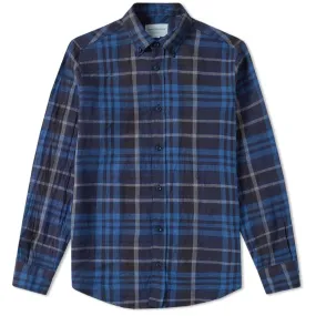 Tripl Stitched Button Down Check ShirtBlack & Blue