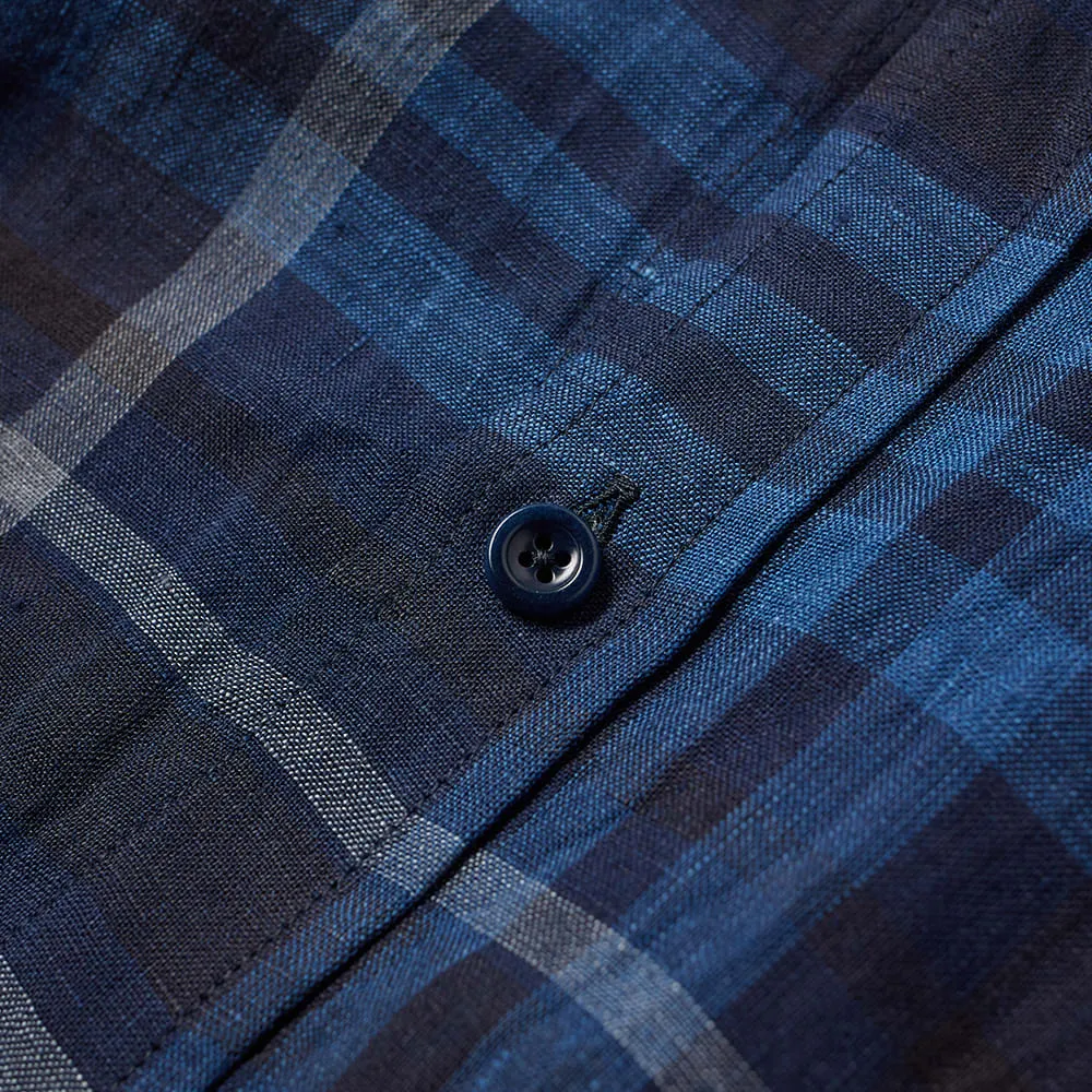 Tripl Stitched Button Down Check ShirtBlack & Blue