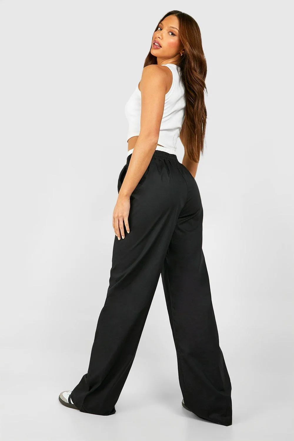 Trousers | Tall Contrast Waistband Detail Trousers | boohoo