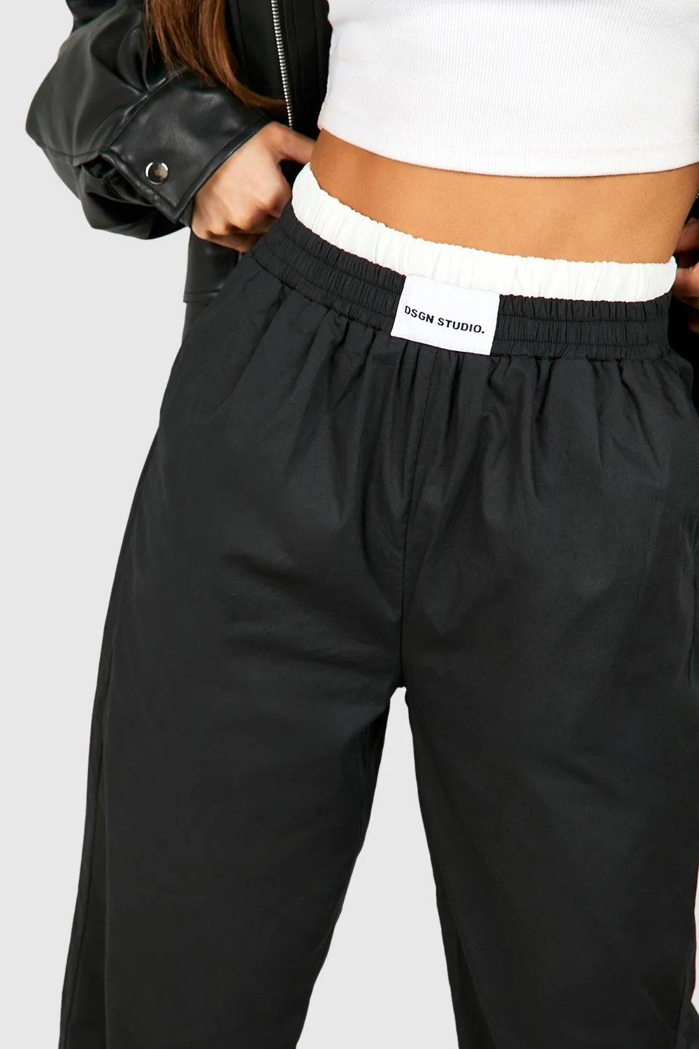 Trousers | Tall Contrast Waistband Detail Trousers | boohoo