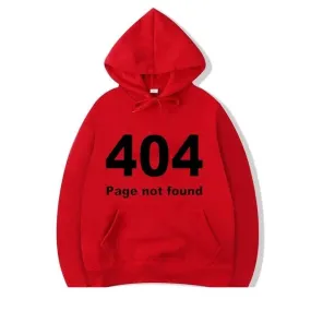 Unisex Daily Winter Fashion 404 Printed O-Neck Collar Fleece Hoodies