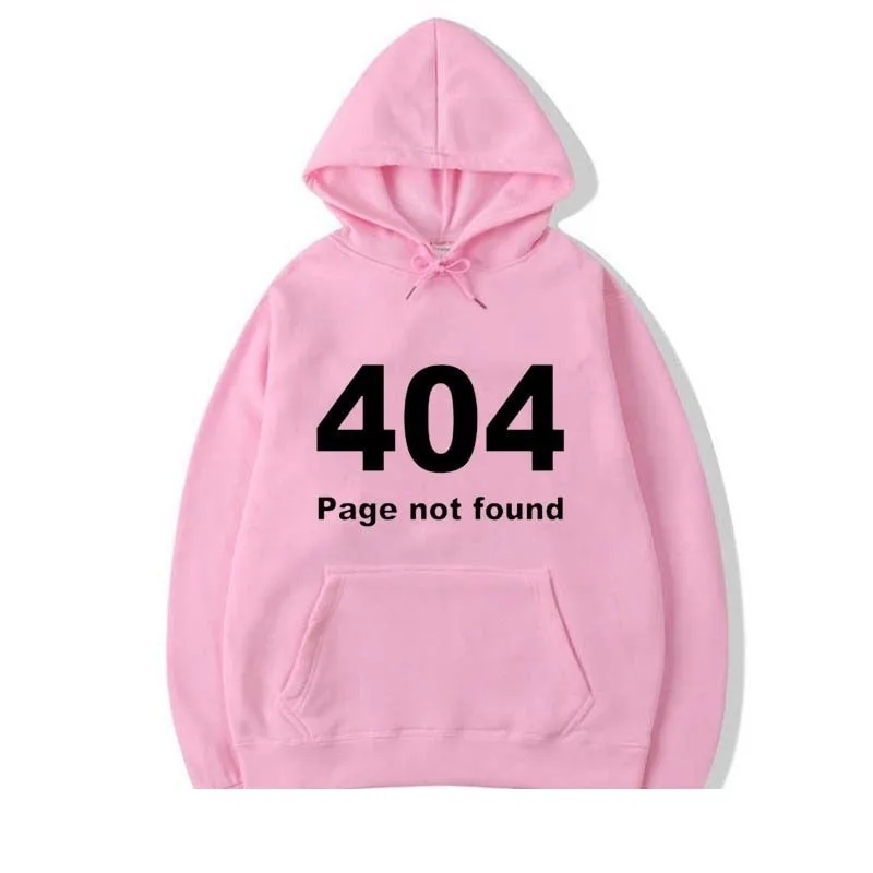 Unisex Daily Winter Fashion 404 Printed O-Neck Collar Fleece Hoodies