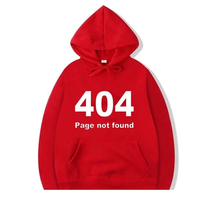 Unisex Daily Winter Fashion 404 Printed O-Neck Collar Fleece Hoodies