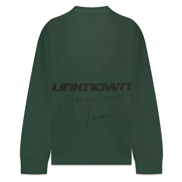 UNKNOWN  |Crew Neck Unisex Long Sleeves Cotton Long Sleeve T-shirt