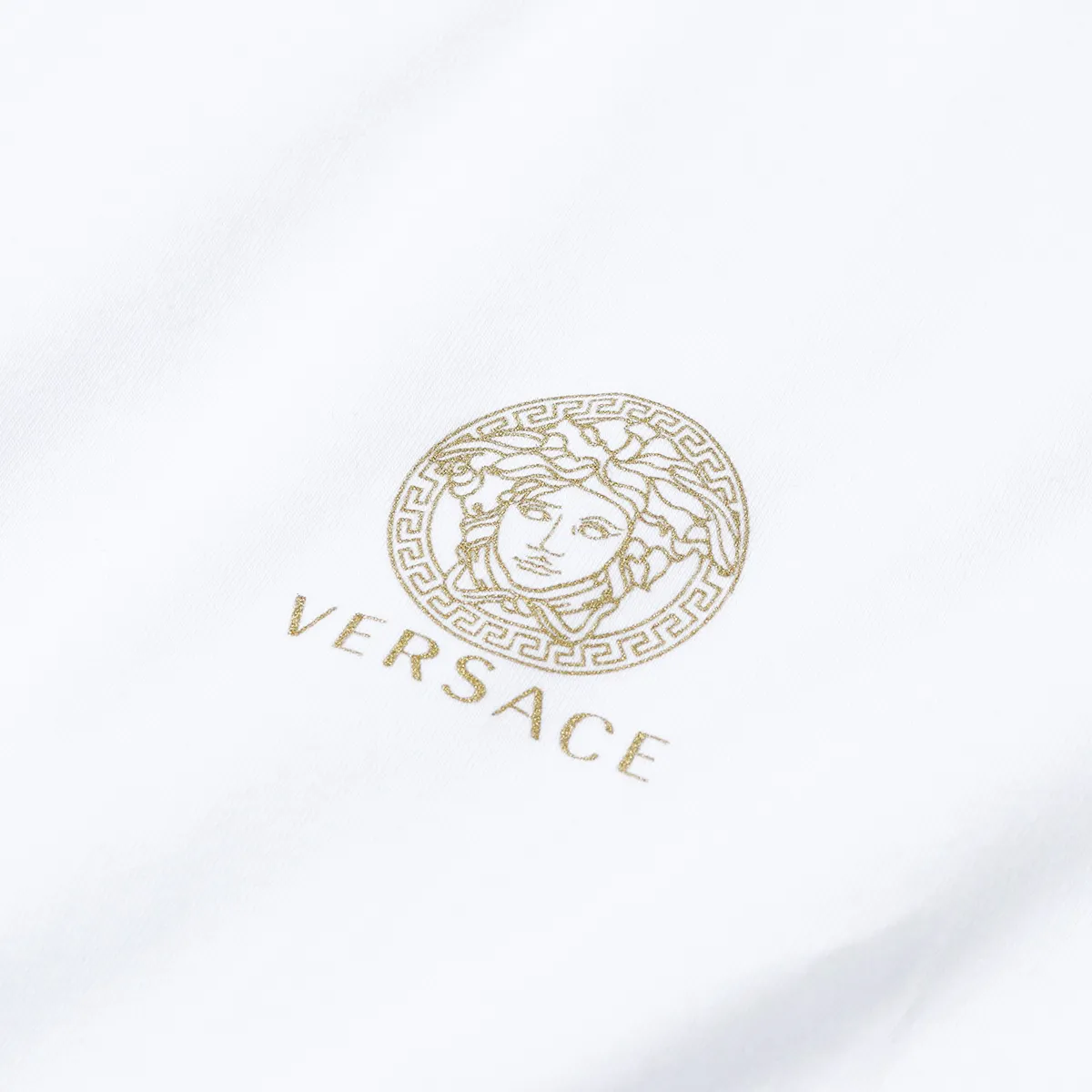 VERSACE  |Crew Neck Long Sleeves Cotton Long Sleeve T-shirt Logo