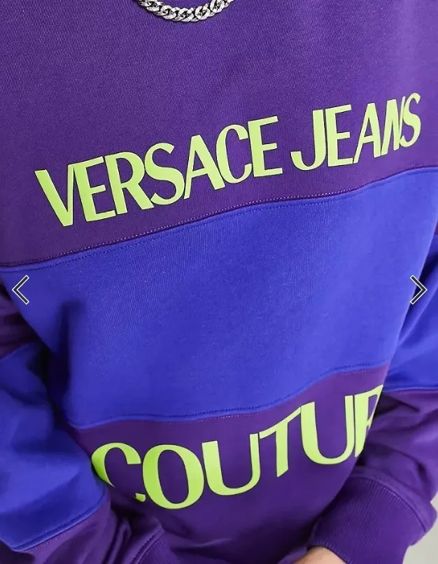 VERSACE JEANS  |Pullovers Sweat Long Sleeves Cotton Logo Sweatshirts