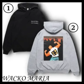 WACKO MARIA  |Pullovers Unisex Collaboration Long Sleeves Plain Cotton