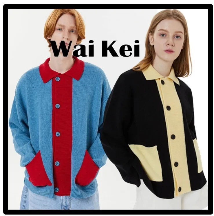 Wai Kei  |Casual Style Street Style Logo Cardigans