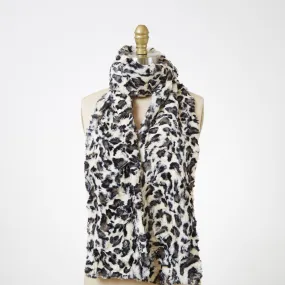 White Jaguar Luxury Faux Fur Scarf