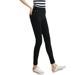 Women's Casual Solid Color Stretchy Slim Fit Ankle Skinny Leggings