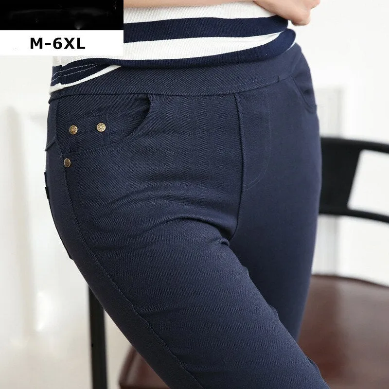 Women's Casual Solid Color Stretchy Slim Fit Ankle Skinny Leggings