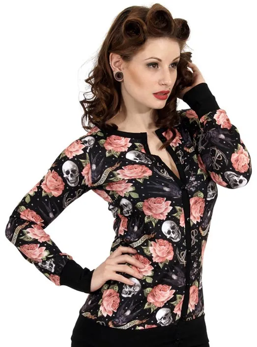 Women's Rose Tattoo Cardigan