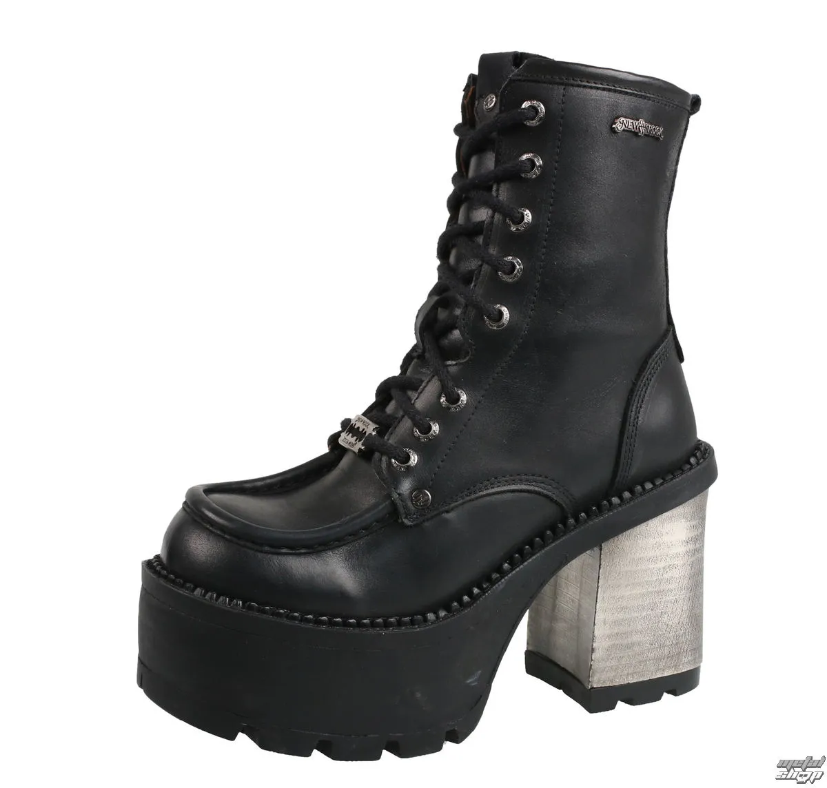 women's shoes NEW ROCK - ITALI BLACK, ITALIAN BLACK, RIBETE BLACK - M.SEVE06-S1  -  Metal-shop