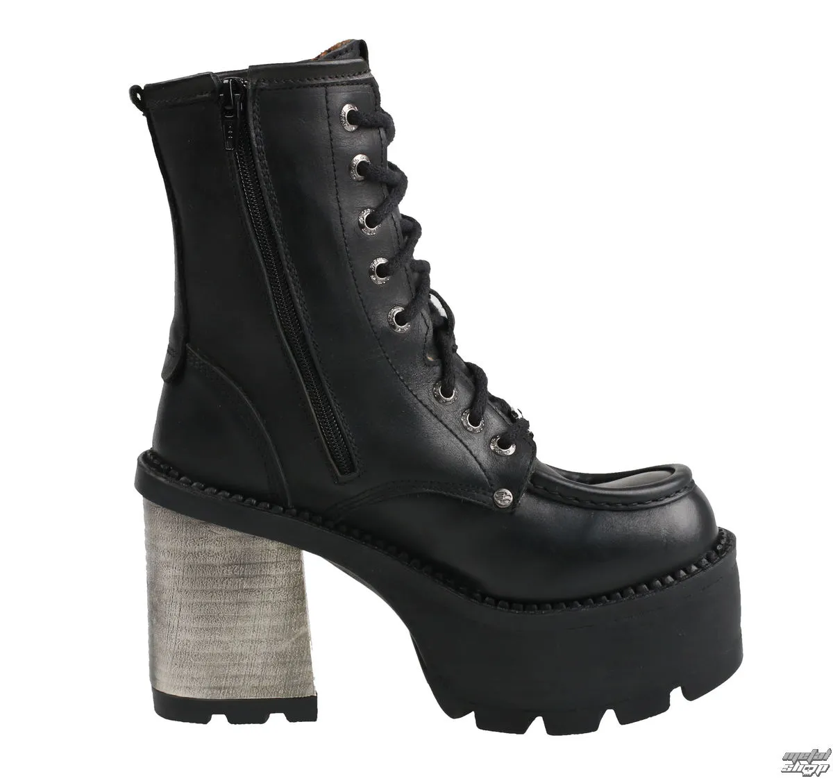 women's shoes NEW ROCK - ITALI BLACK, ITALIAN BLACK, RIBETE BLACK - M.SEVE06-S1  -  Metal-shop