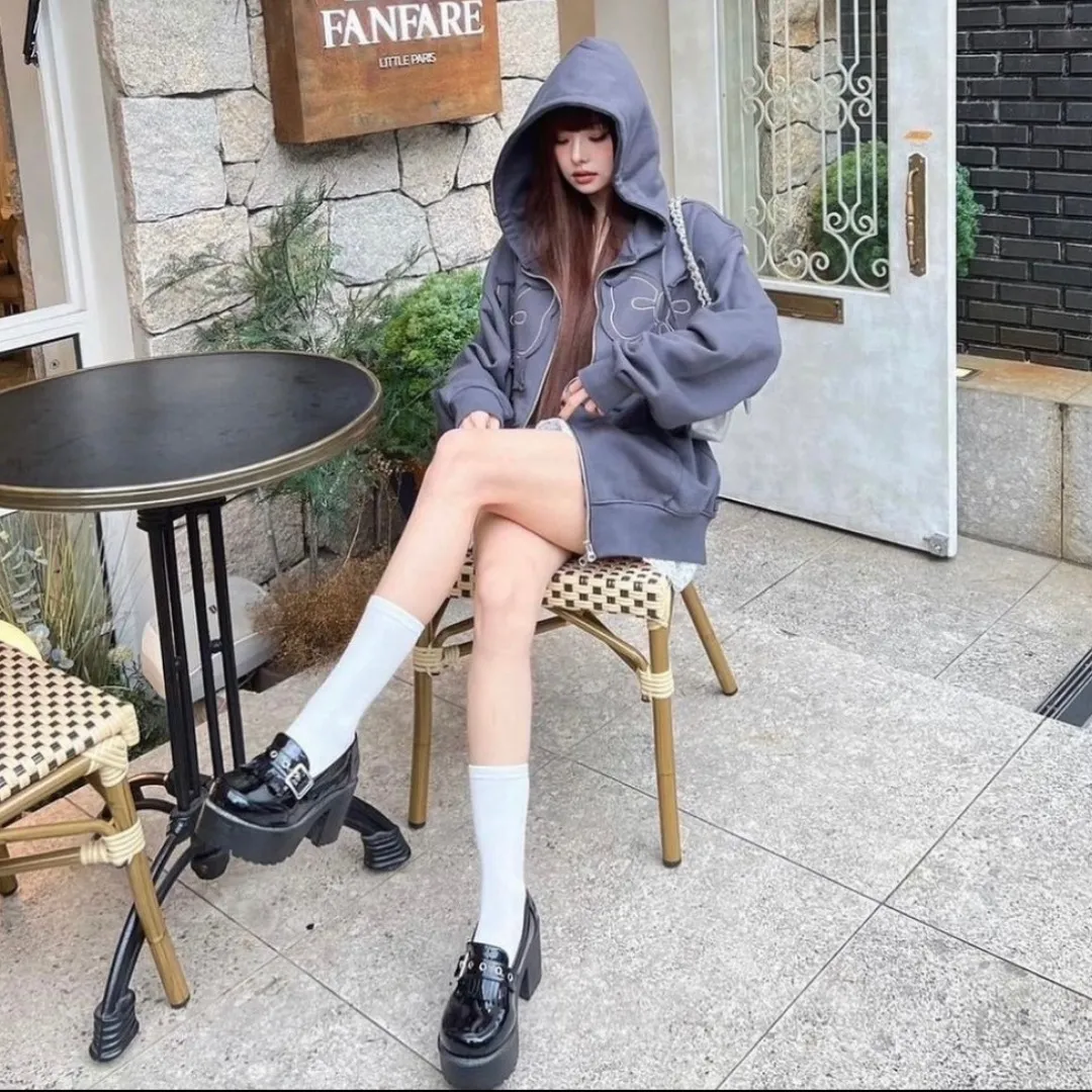 YOUHEE  |Unisex Street Style Long Sleeves Plain Cotton Oversized