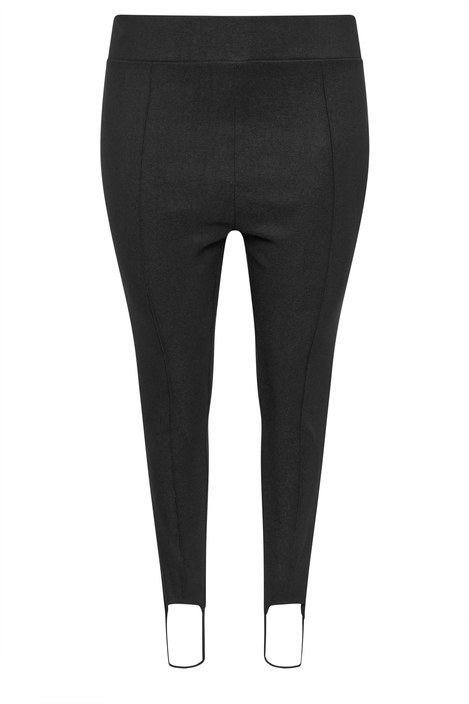 YOURS Curve Black Bengaline Stirrup Leggings