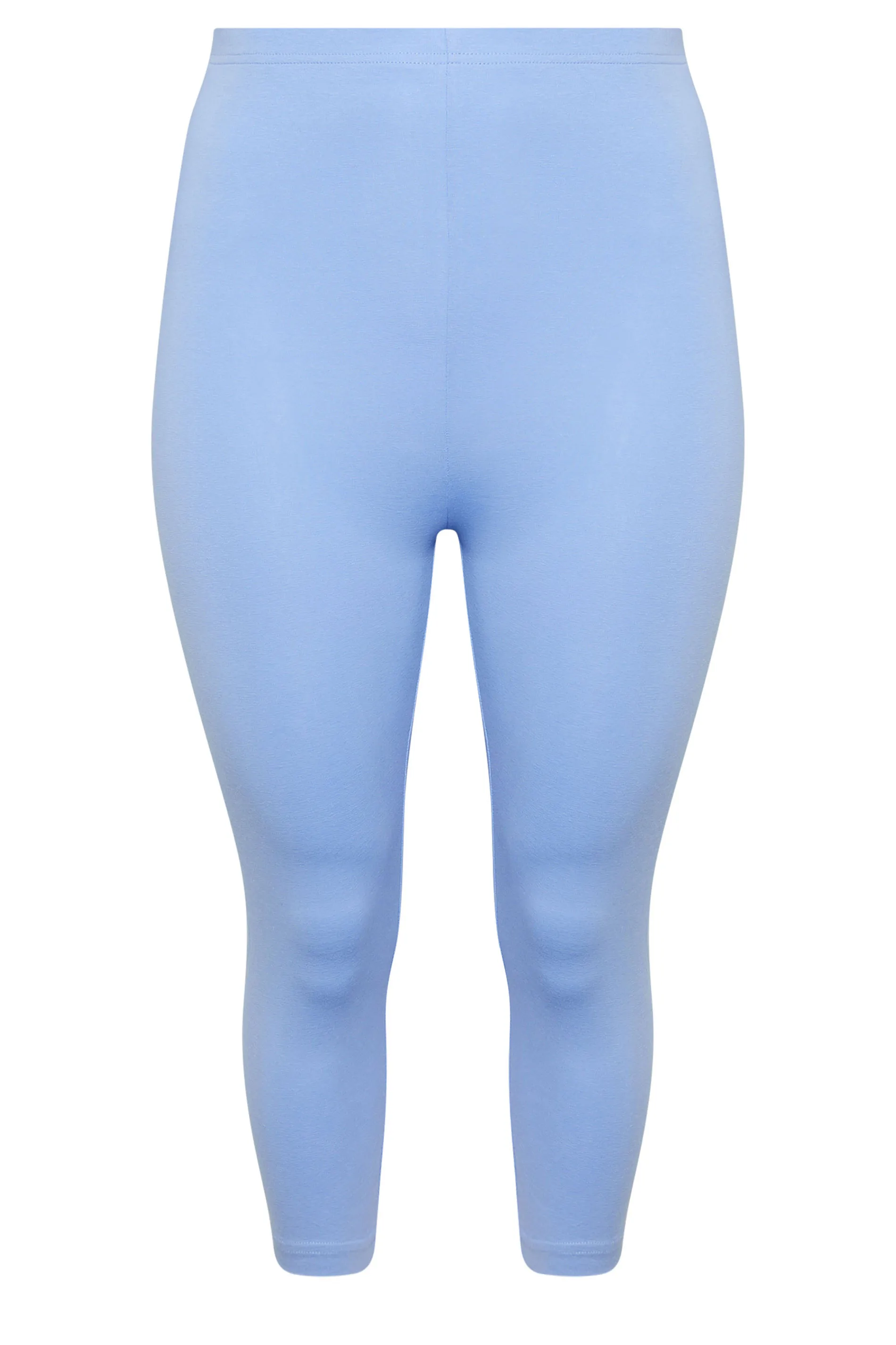 YOURS Curve Light Blue Cropped Leggings